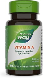 A bottle of Nature's Way Vitamin A.