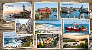 A collage of images of Cape Ann, MA