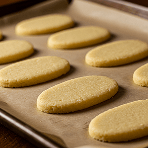 The cookie on a sheet