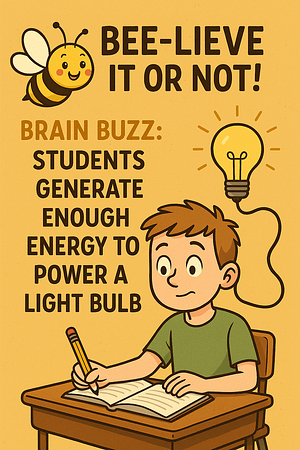 A vartoon of a student attached to a lightbulb.