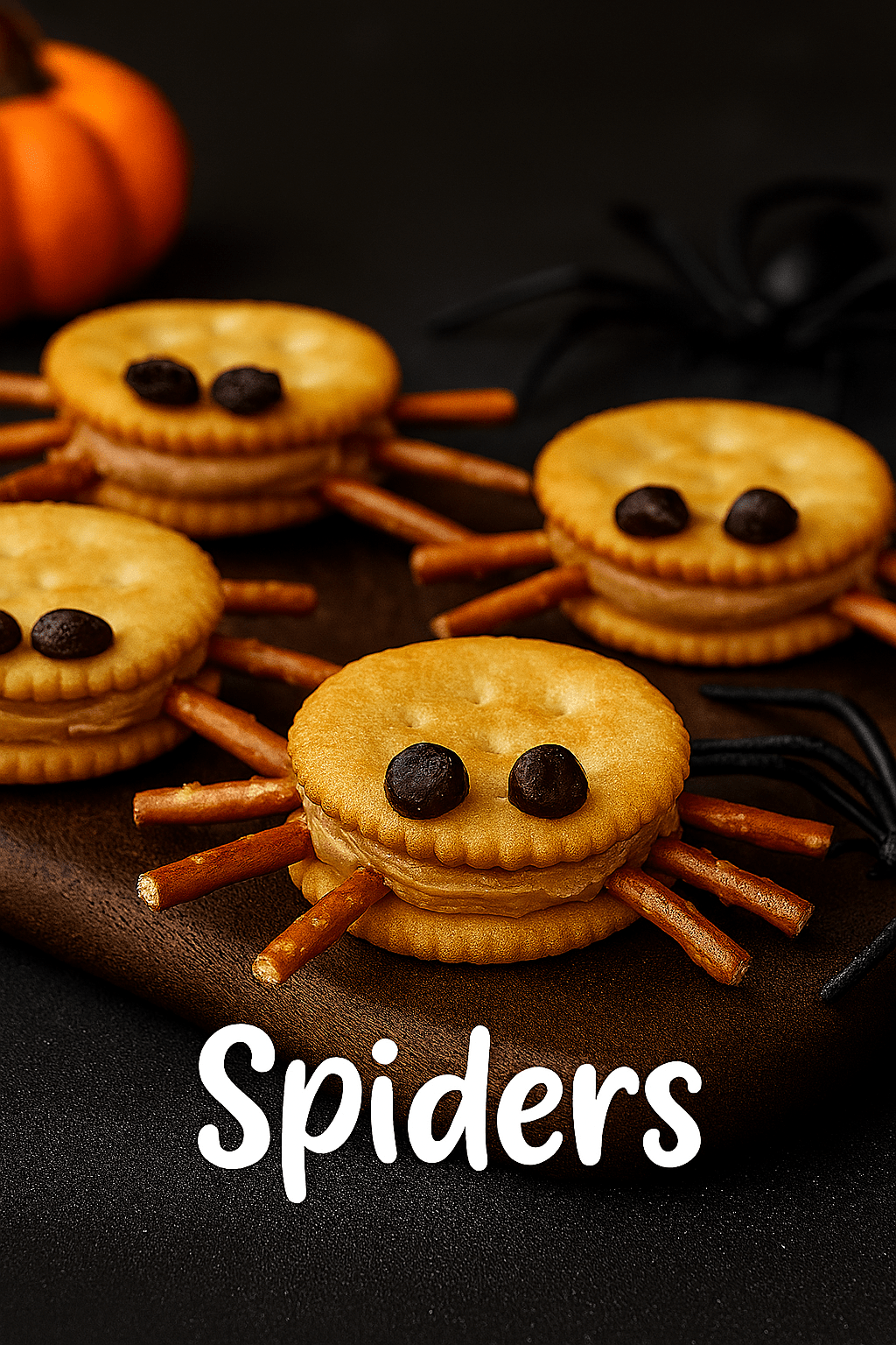 Cute crackers that look like spiders